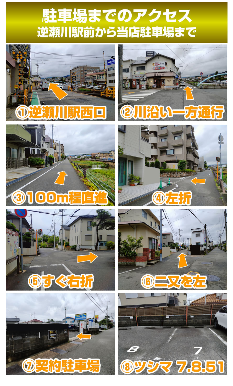 当店専用駐車場のご案内